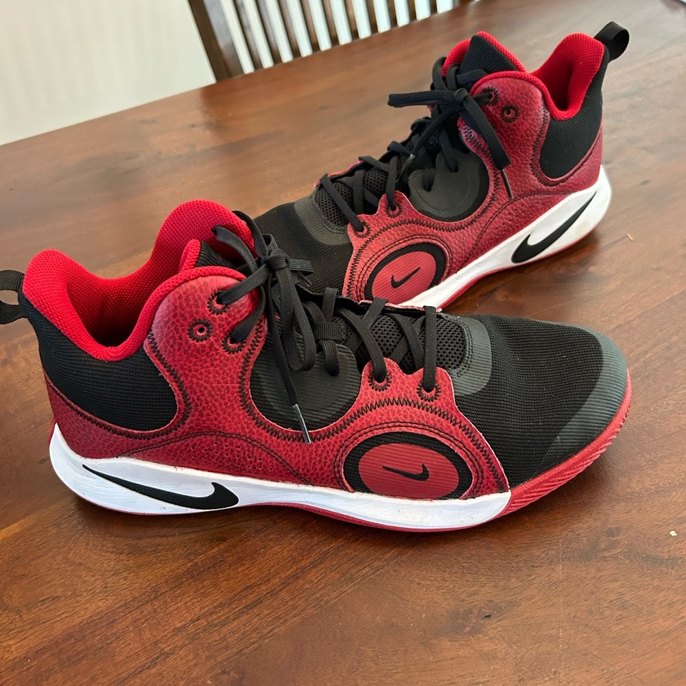 Nike Red and Black Basketball Shoes